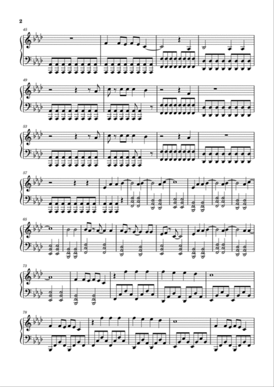 The Fear Of Letting Go Piano Solo scores gallery preview page 2