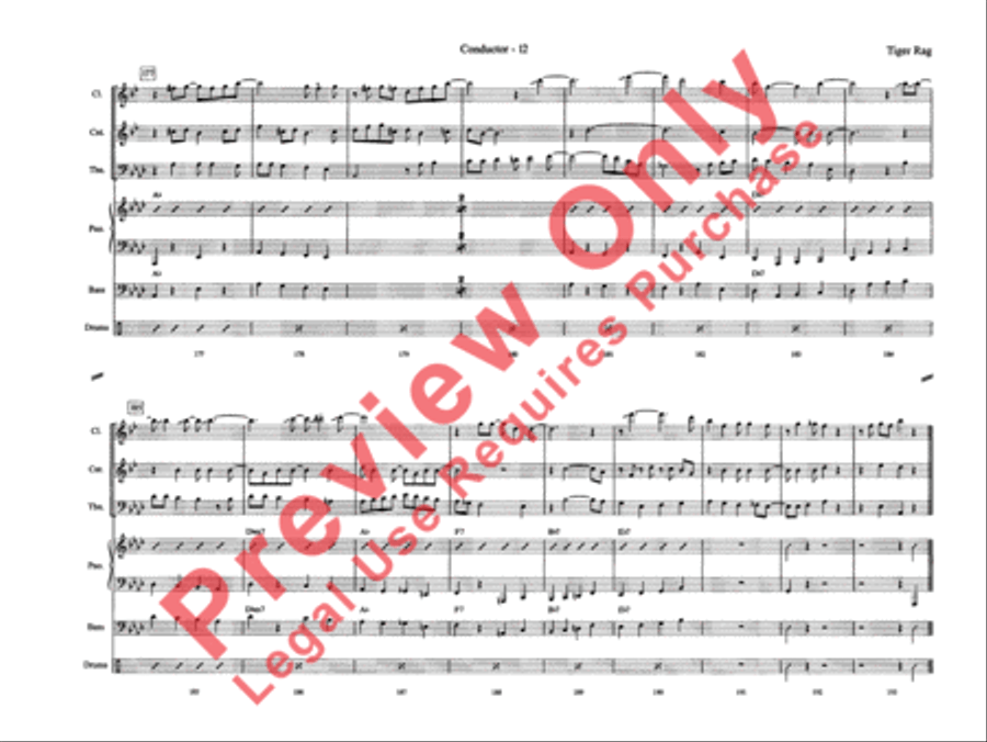 Tiger Rag (Hold That Tiger) Jazz Ensemble scores gallery preview page 18