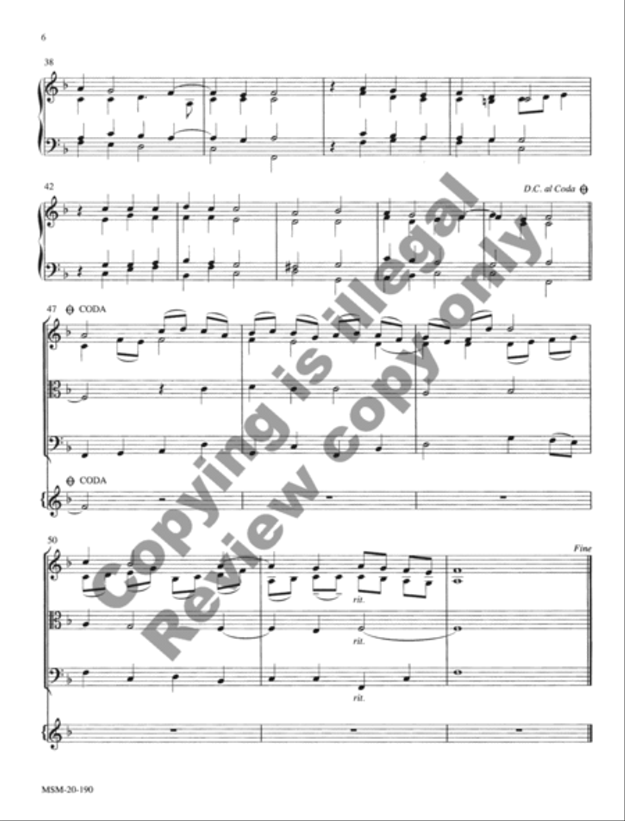 Lo, How a Rose E'er Blooming String Quartet scores gallery preview page 9