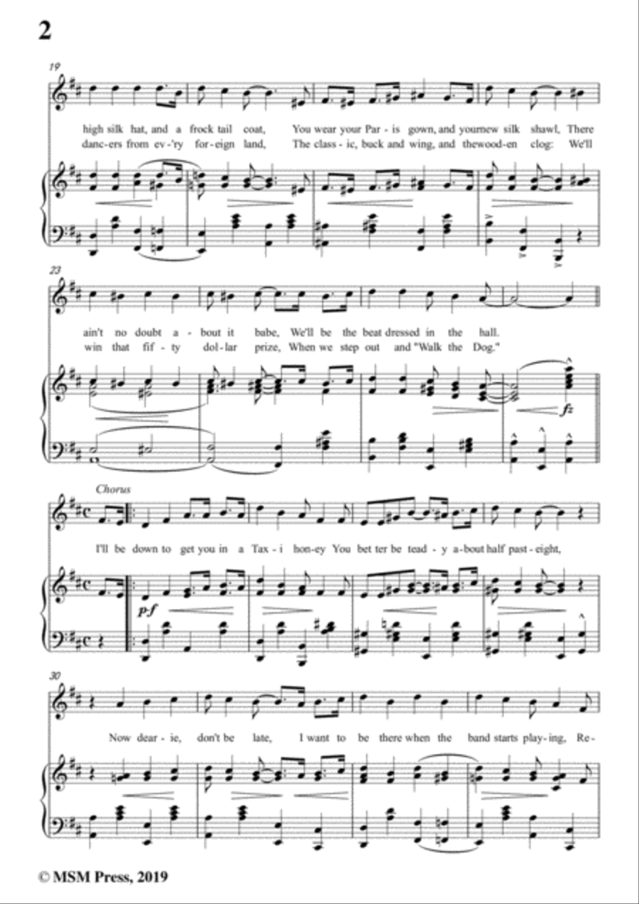 Shelton Brooks-Darktown Strutters'Ball,in D Major,for Voice and Piano Voice Solo scores gallery preview page 4
