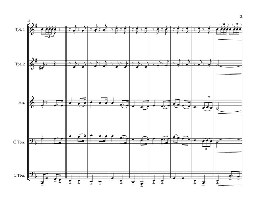 Kazakh National Anthem for Brass Quintet Brass Quintet scores gallery preview page 3