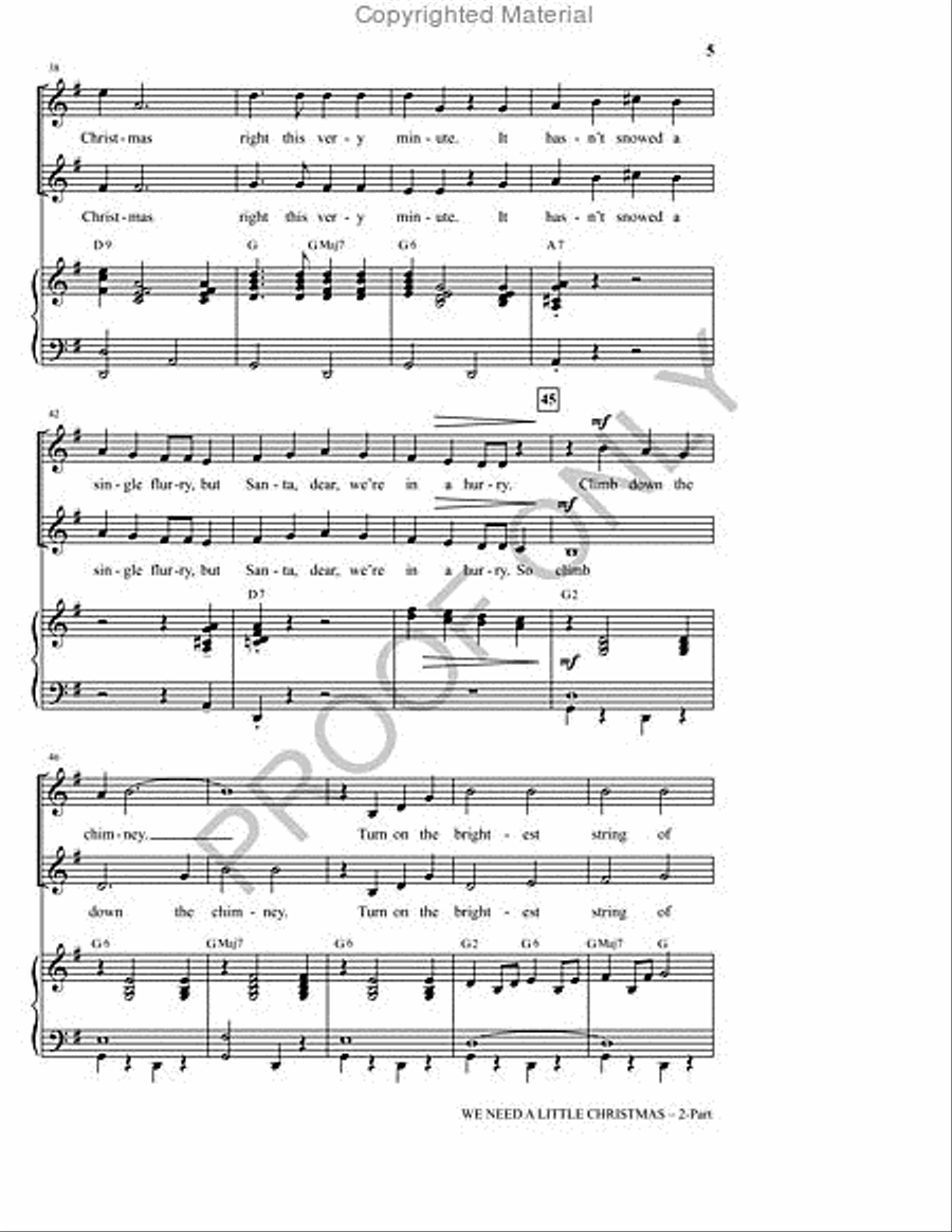 We Need a Little Christmas 2-Part scores gallery preview page 5