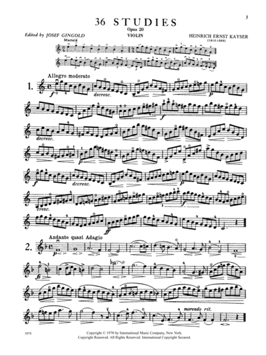 36 Studies, Op. 20