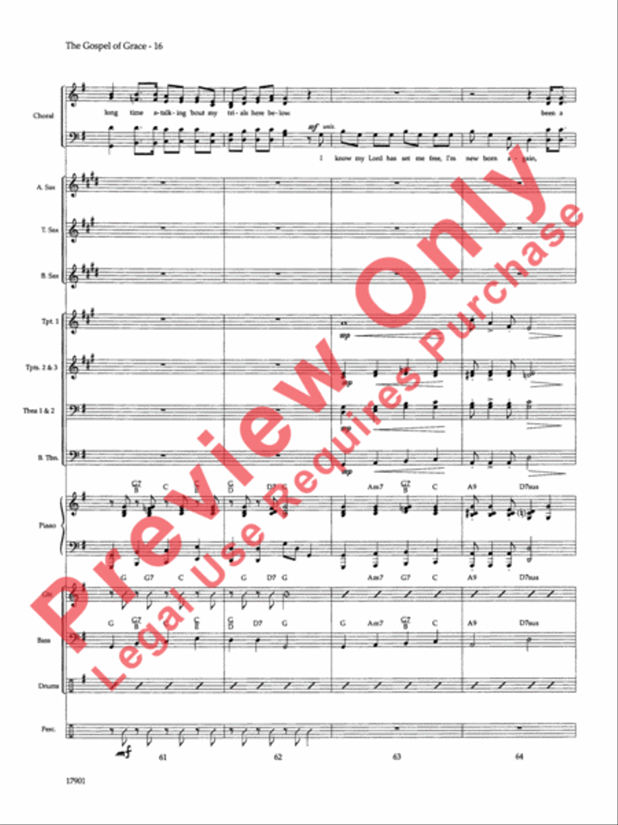 The Gospel of Grace The Gospel of Grace Choir scores gallery preview page 17
