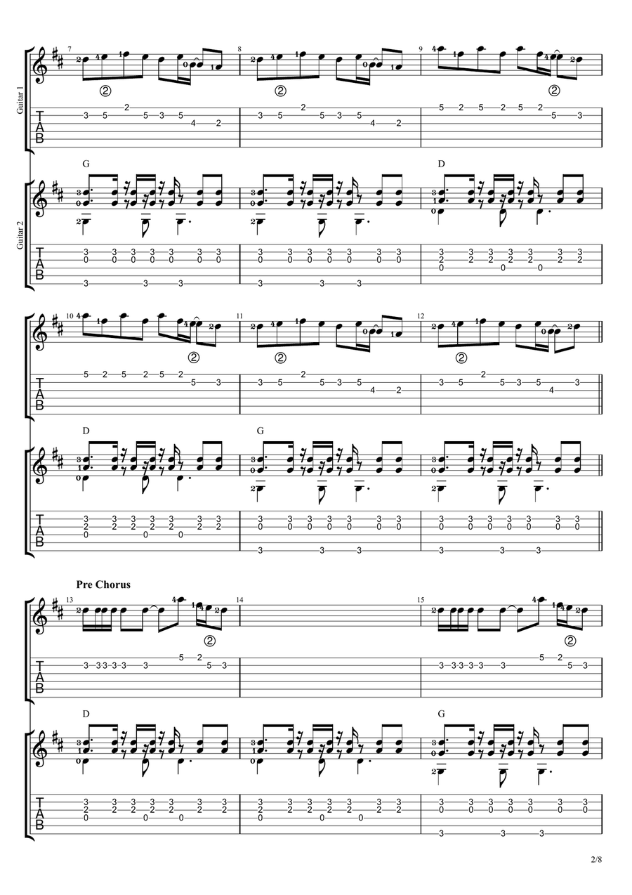 Best Day Of My Life Guitar Ensemble scores gallery preview page 2