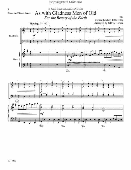 Hymn Arrangements for Piano and Handbells (Handbell Part) image number null