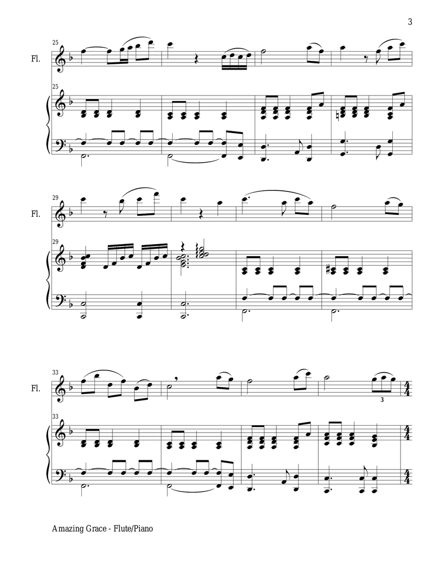 TOP 10 MOST POPULAR HYMNS for Flute and Piano (Score/Parts included) image number null