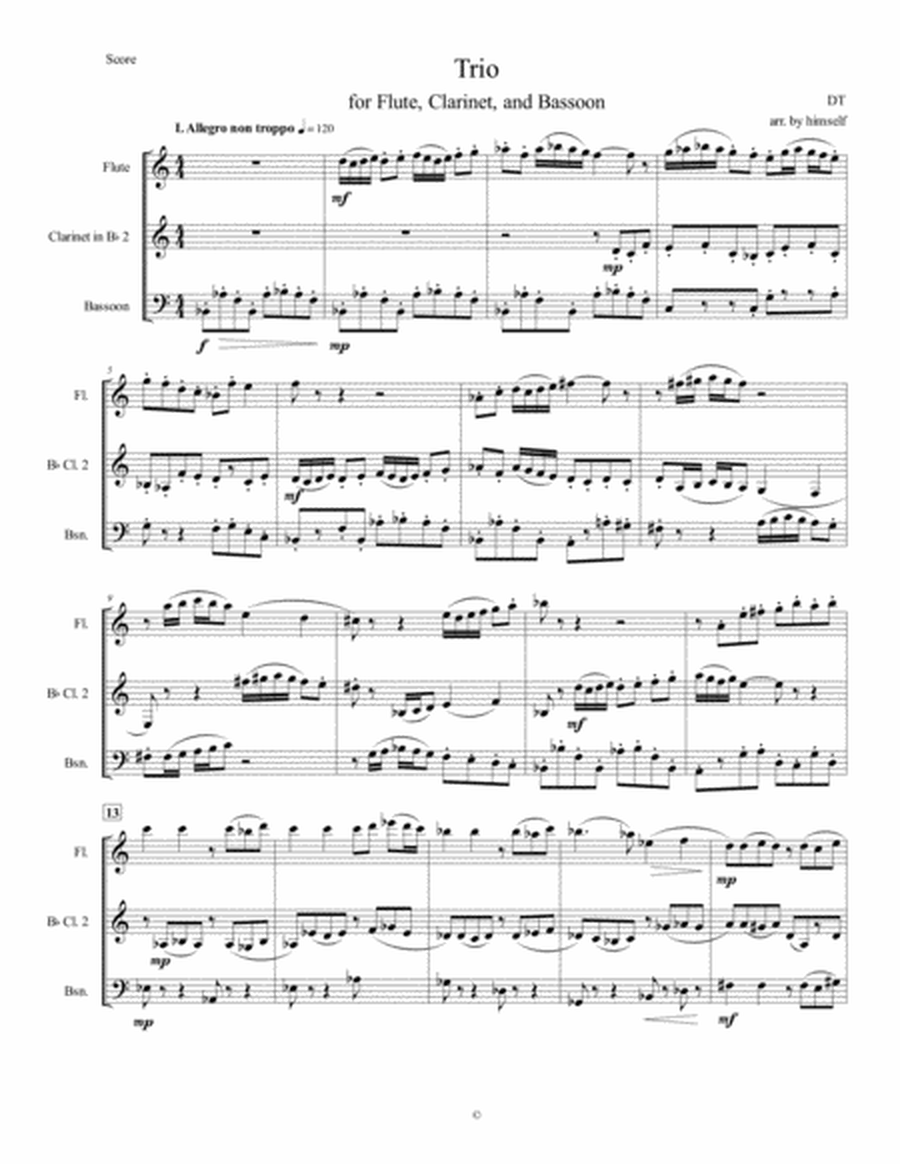 Trio for Flute, Clarinet, and Bassoon