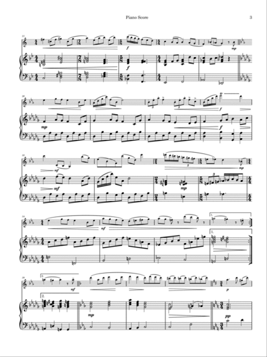 Clarinet Sonata #1 Clarinet Solo scores gallery preview page 3
