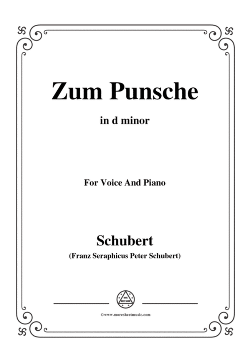 Schubert-Zum Punsche,in d minor,for Voice&Piano image number null