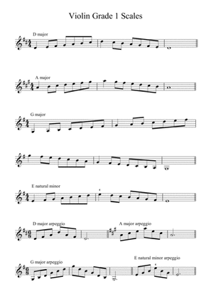 Violin scales grade 1 2 3