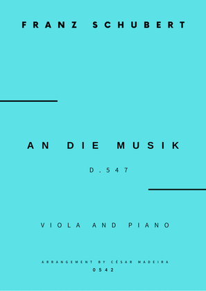 An Die Musik - Viola and Piano (Full Score and Parts)