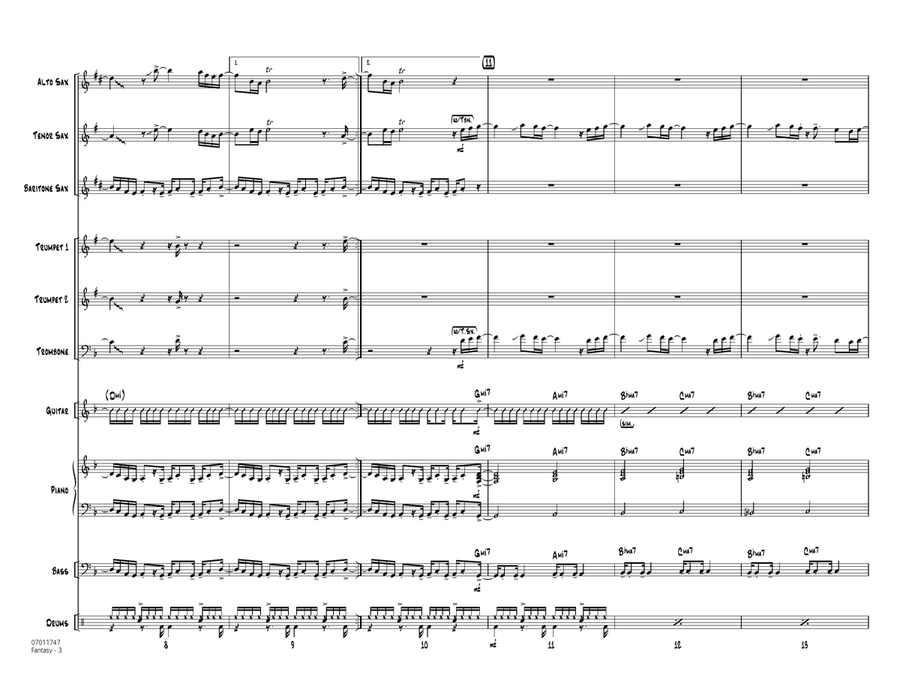 Fantasy - Conductor Score (Full Score) Jazz Ensemble scores gallery preview page 3