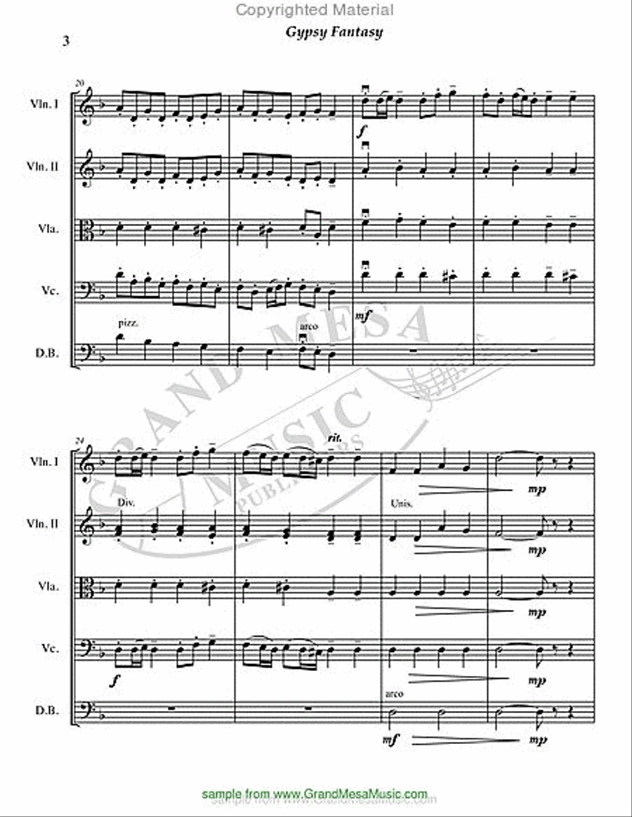 Gypsy Fantasy Gypsy Fantasy String Orchestra scores gallery preview page 4