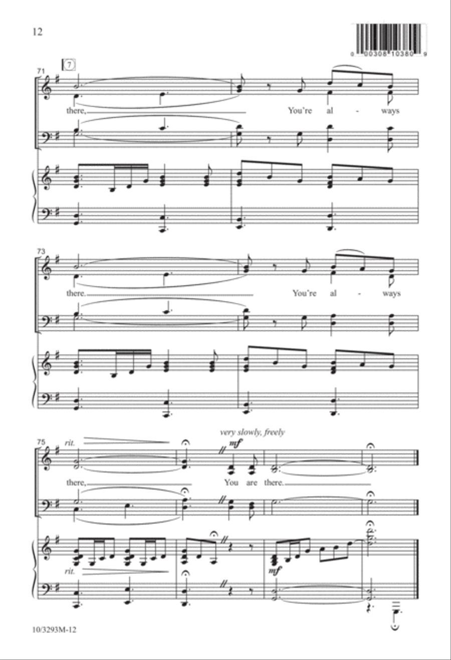 You're Always There 4-Part scores gallery preview page 12