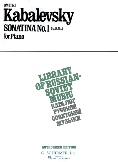 Dmitri Kabalevsky : Sonatina No. 1, Op. 13