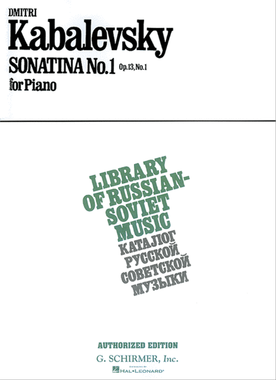 Sonatina No. 1, Op. 13 Piano Solo scores gallery preview page 1