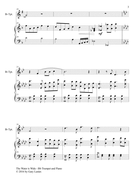 Gary Lanier: 3 Inspiring Hymn Tunes (Duets for Bb Trumpet & Piano) image number null