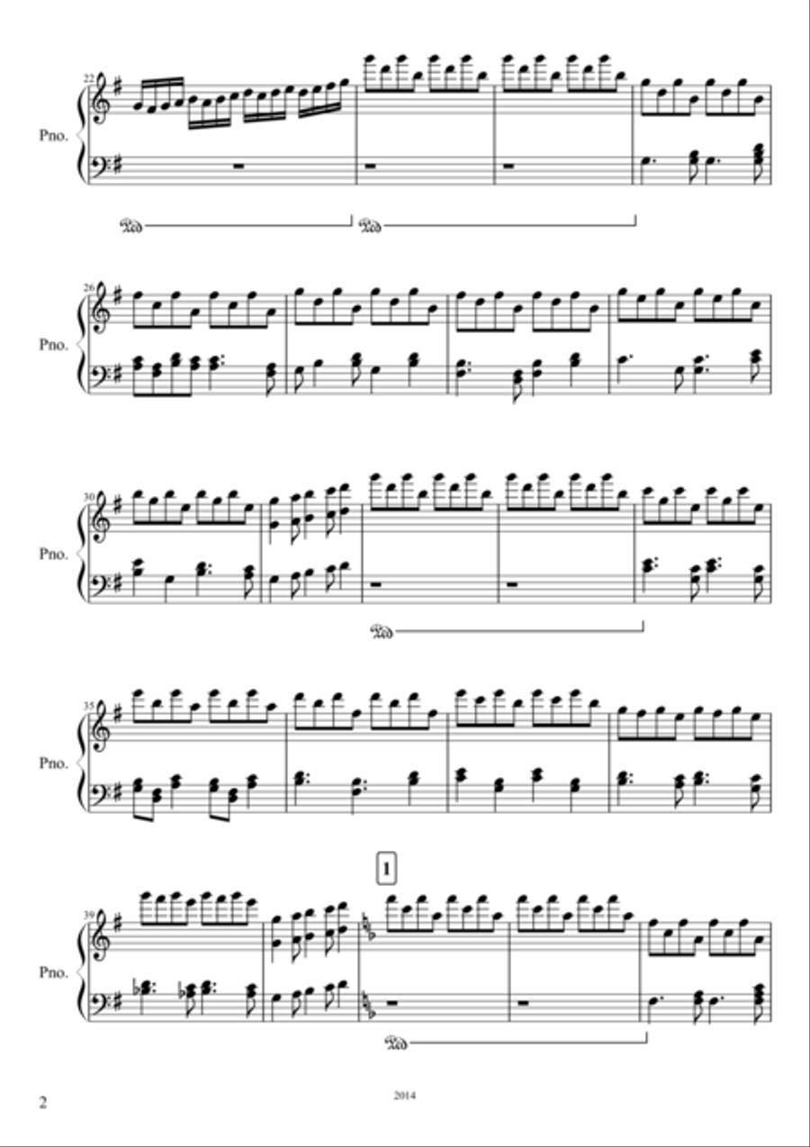The Cavern Piano Solo scores gallery preview page 2