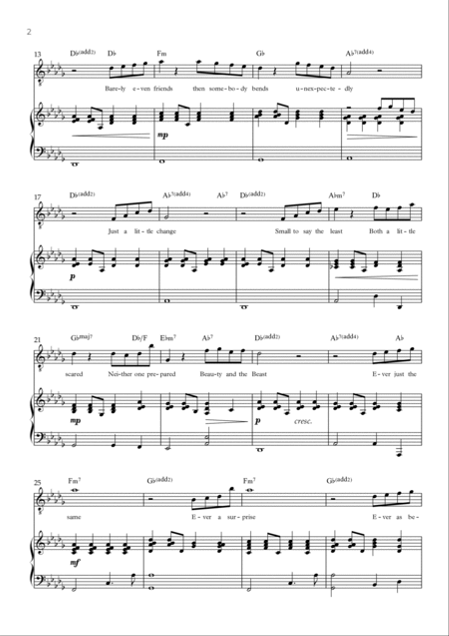 Beauty And The Beast Beauty And The Beast Voice scores gallery preview page 2