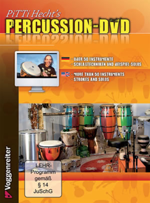 Book cover for Pitti Hecht's Percussion-More than 50 Instruments-Strokes and Solos