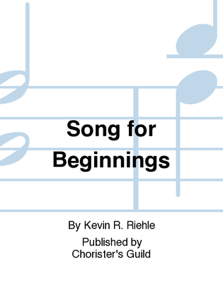 Book cover for Song for Beginnings