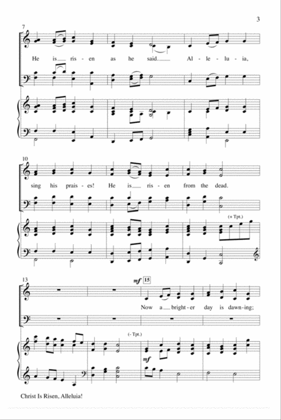 Christ Is Risen, Alleluia!-SATB 4-Part scores gallery preview page 3