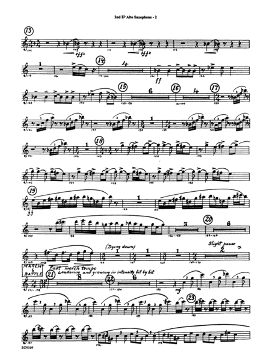 Jericho: 2nd E-flat Alto Saxophone Concert Band scores gallery preview page 2