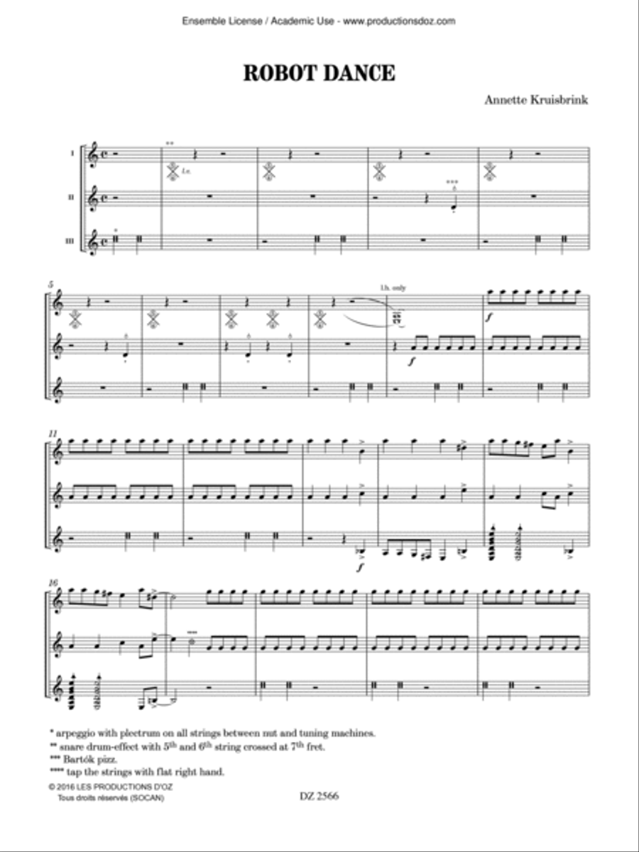 Robot Dance Guitar Ensemble scores gallery preview page 3