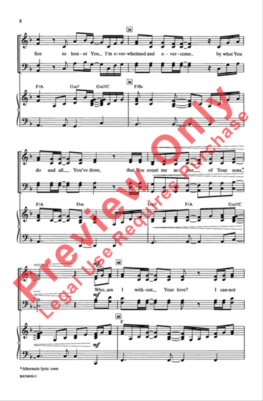 Who Am I - SATB 4-Part scores gallery preview page 8