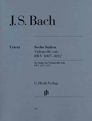 Book cover for 6 Suites for Violoncello Solo BWV 1007-1012
