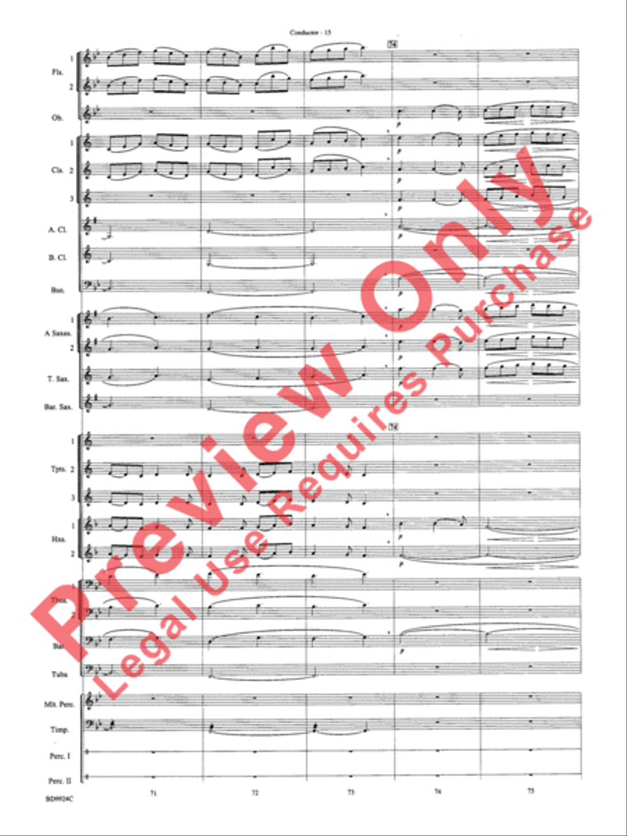 A Vaughan Williams Christmas Concert Band scores gallery preview page 17
