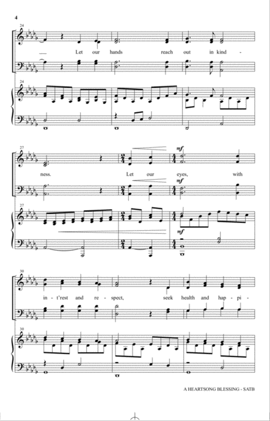 A Heartsong Blessing A Heartsong Blessing 4-Part scores gallery preview page 3