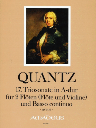 Book cover for Trio Sonata no. 17 in A QV 2:36