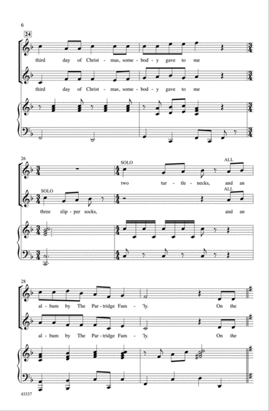 The Twelve Days of a Regifted Christmas Choir scores gallery preview page 5