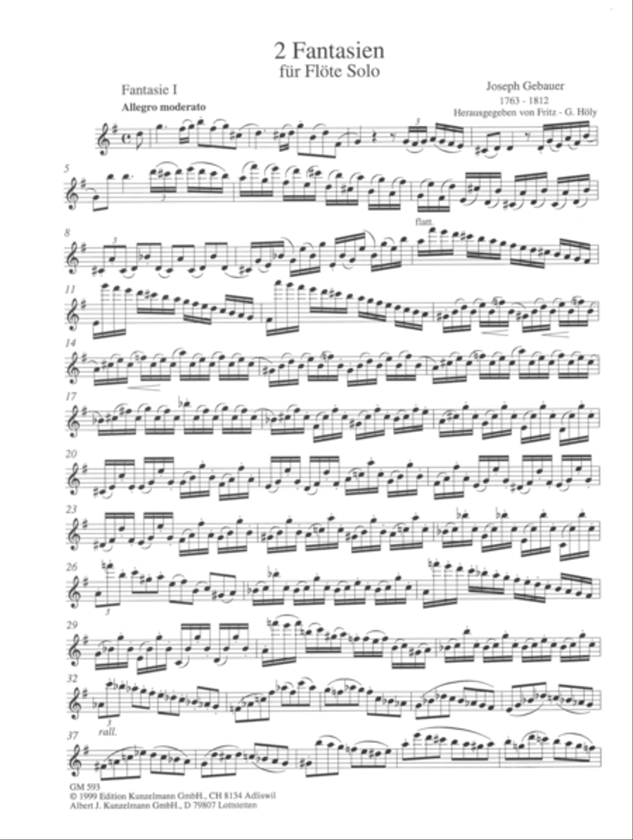 2 Fantasias Flute Solo scores gallery preview page 2