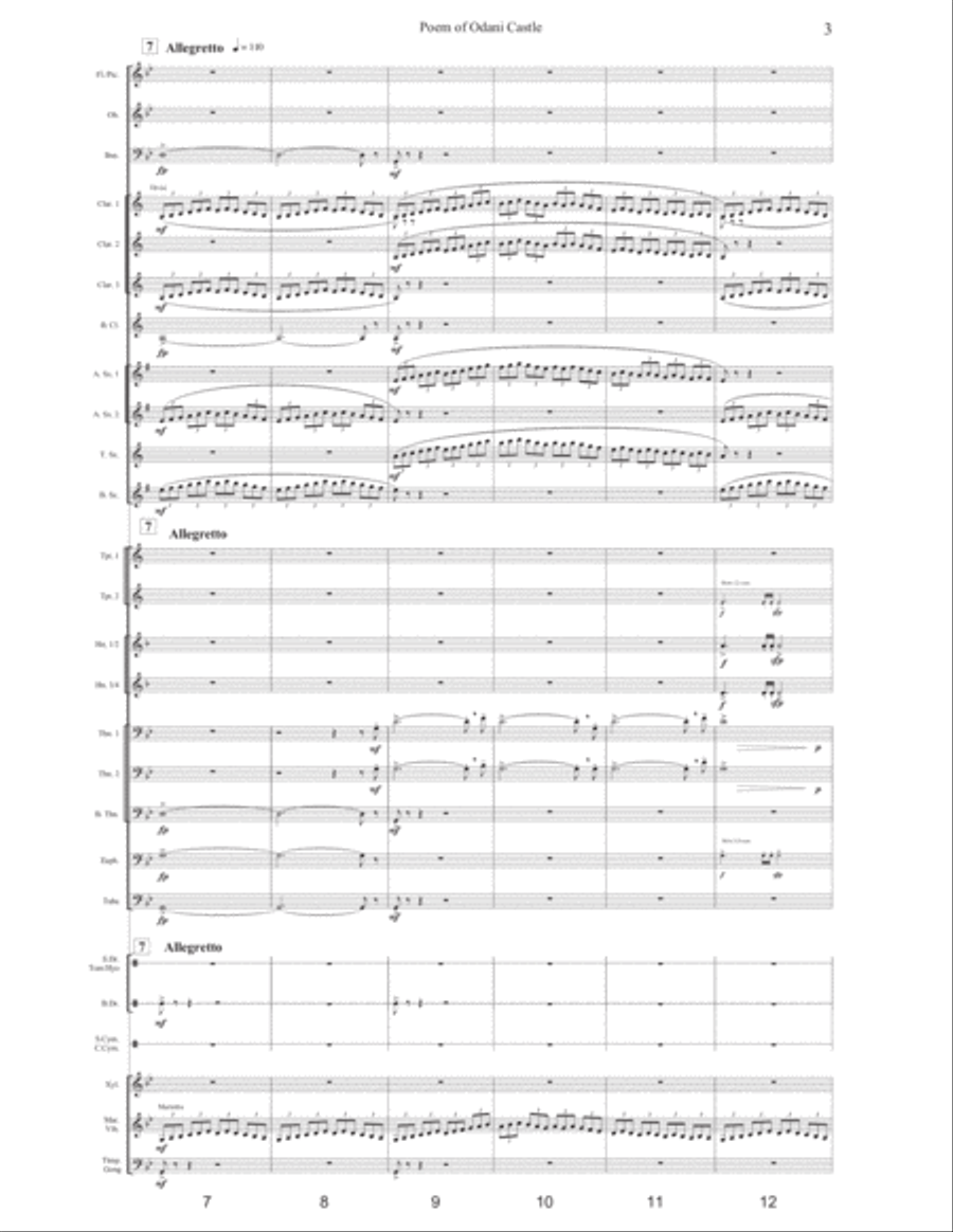 POEM OF ODANI CASTLE [JAPANESE] (concert band - score, parts and license – difficulty: medium) image number null