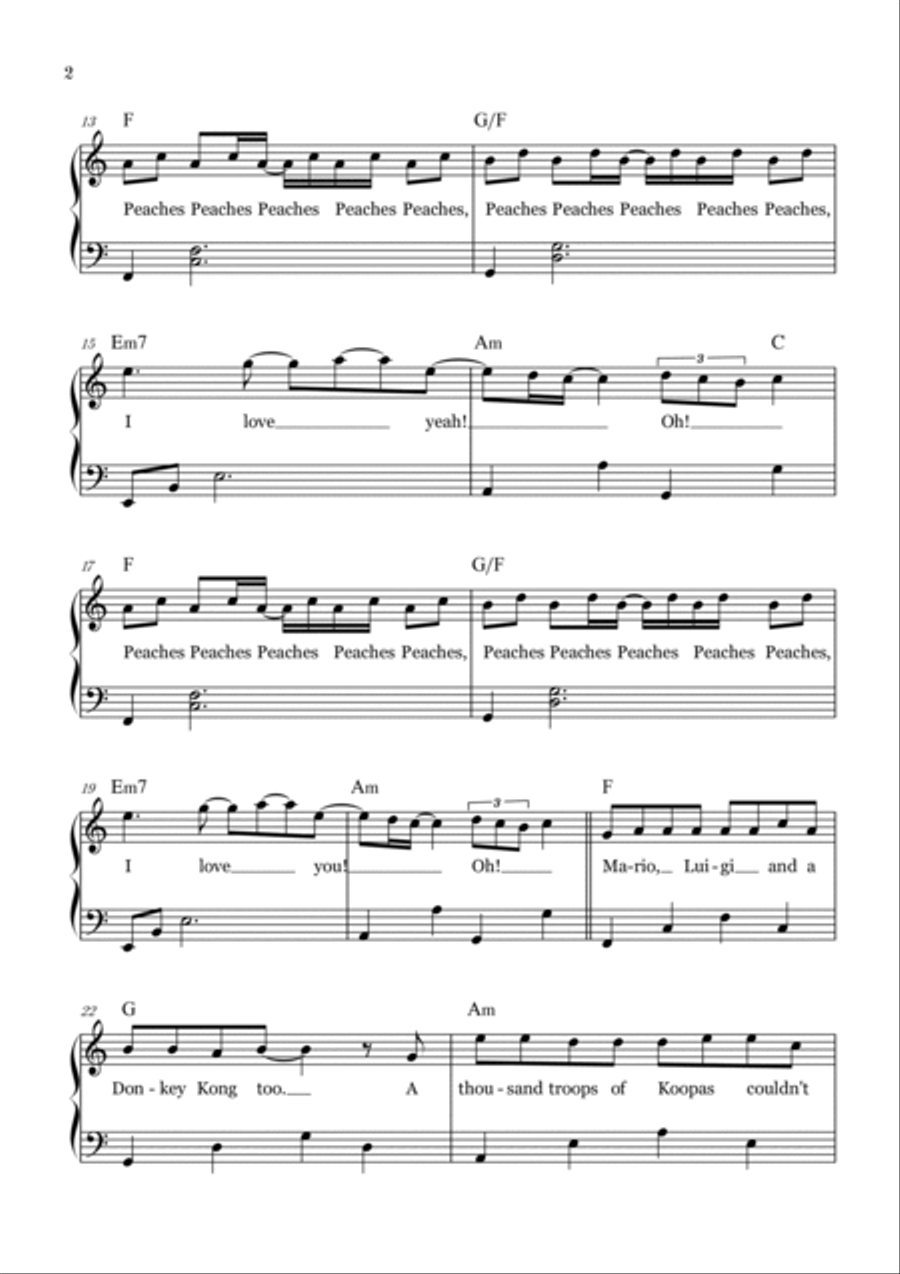 Peaches Pedal Harp scores gallery preview page 2