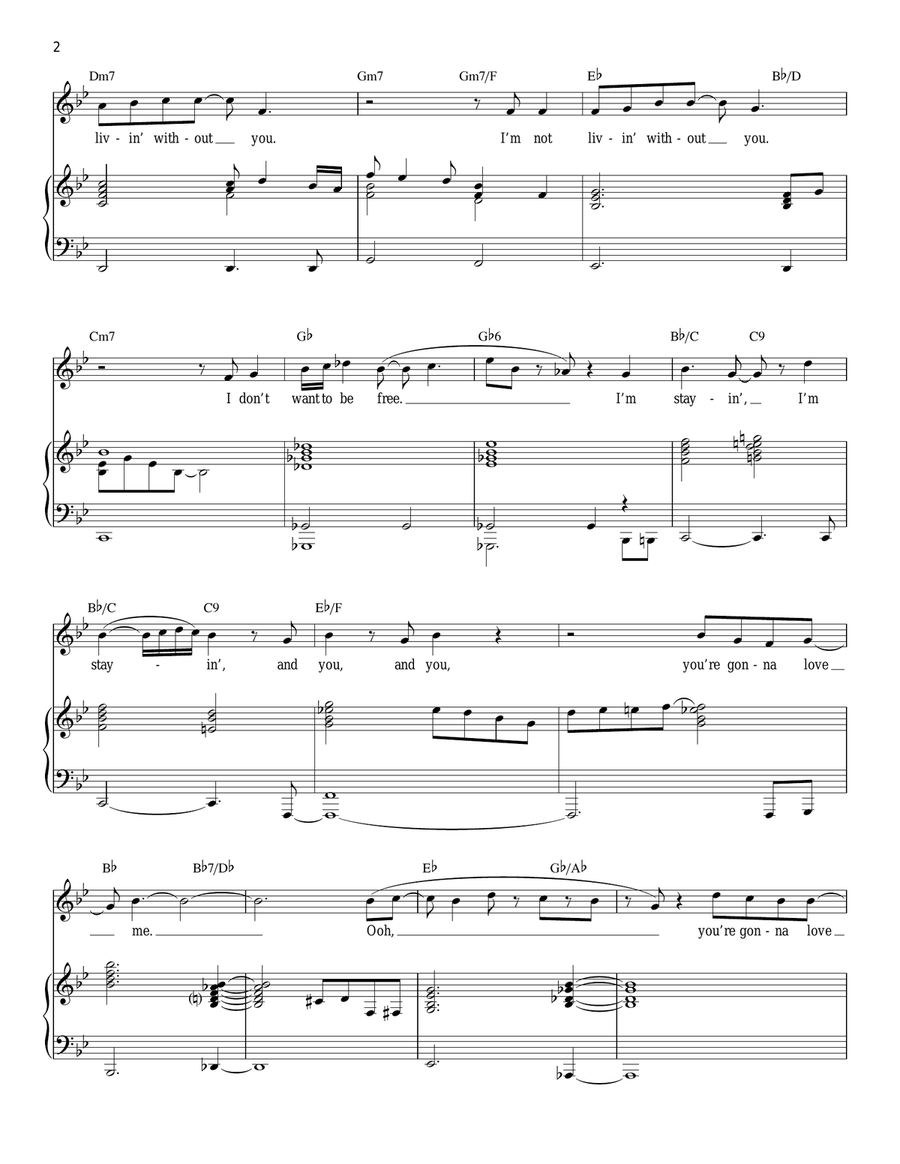 And I Am Telling You I'm Not Going Piano, Vocal scores gallery preview page 2