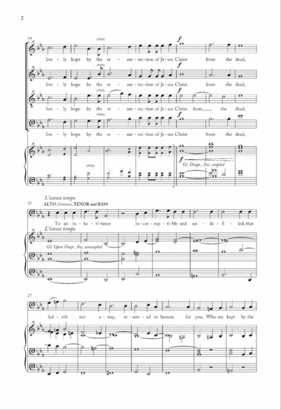 Blessed Be The God And Father Choir scores gallery preview page 2