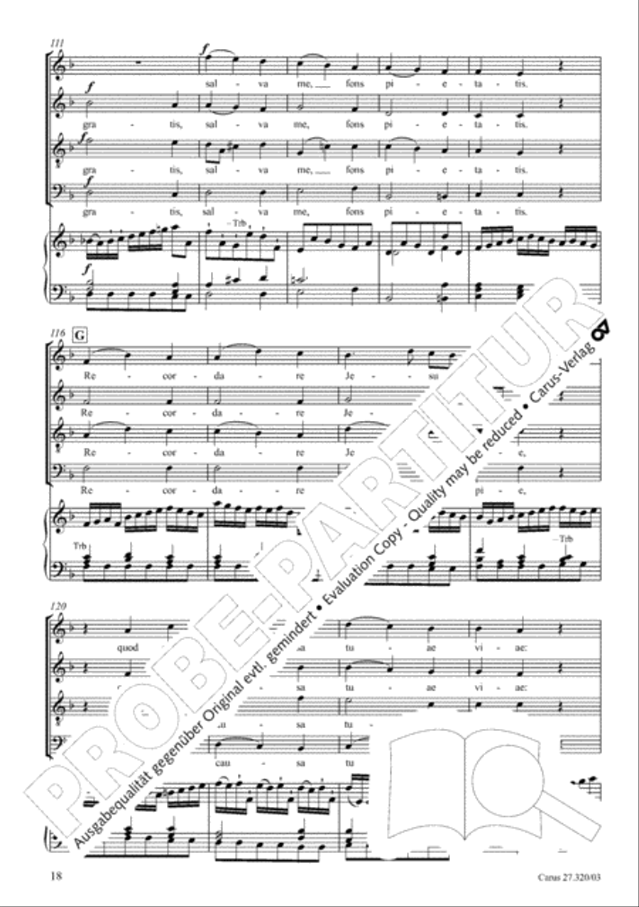 Requiem in D minor 4-Part scores gallery preview page 19