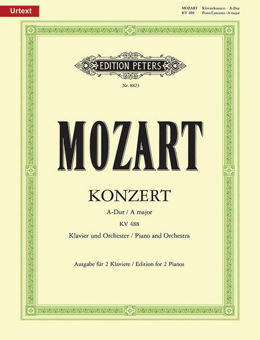 Piano Concerto No. 23 in A K488 (Edition for Piano Solo scores gallery preview page 1