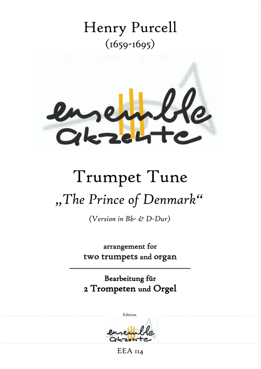 Trumpet Tune "The Prince of Denmark" Version in Bb and D - arrangement for two trumpets and organ image number null