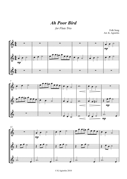 Ah Poor Bird - Flute Trio image number null