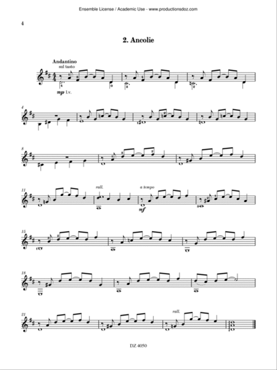 Le jardin de Chloé Classical Guitar scores gallery preview page 4