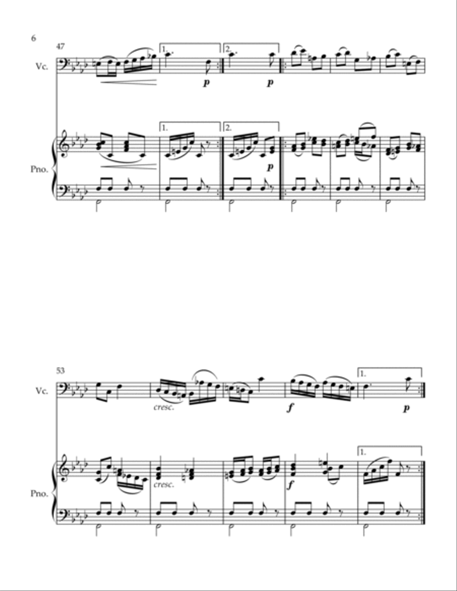 Tambourin Piano scores gallery preview page 6
