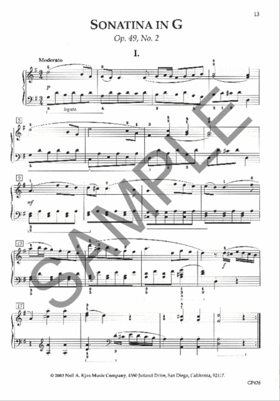 Lichner: Three Sonatinas, Opus 49 Piano Solo scores gallery preview page 2
