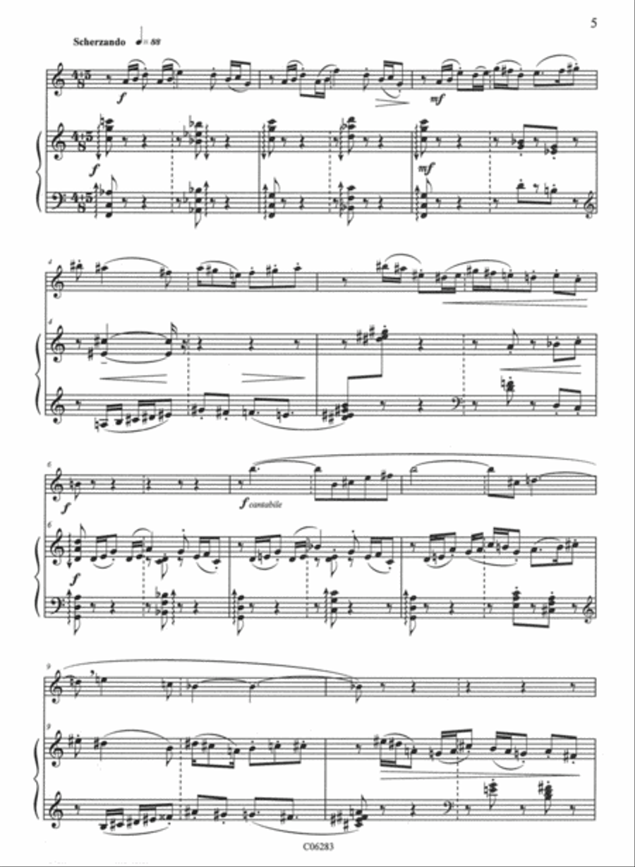 Andantino et scherzando Alto Saxophone scores gallery preview page 3