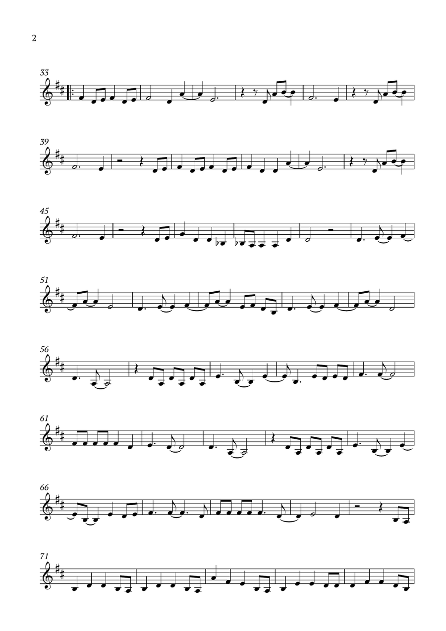 How Far I'll Go Horn Solo scores gallery preview page 2