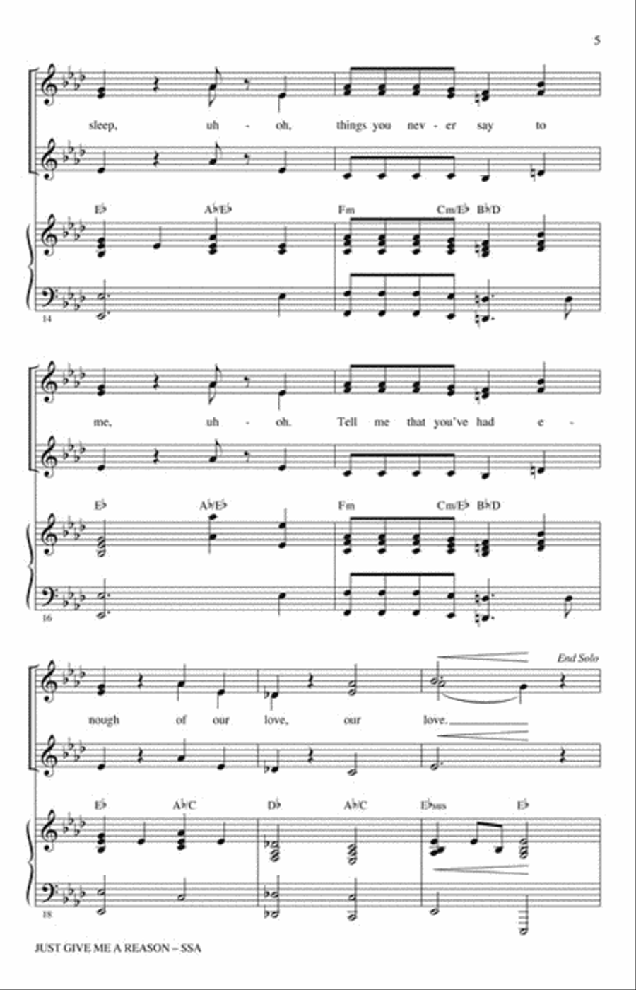Just Give Me a Reason Just Give Me a Reason SSA scores gallery preview page 2